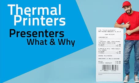 Presenters for kiosk printers